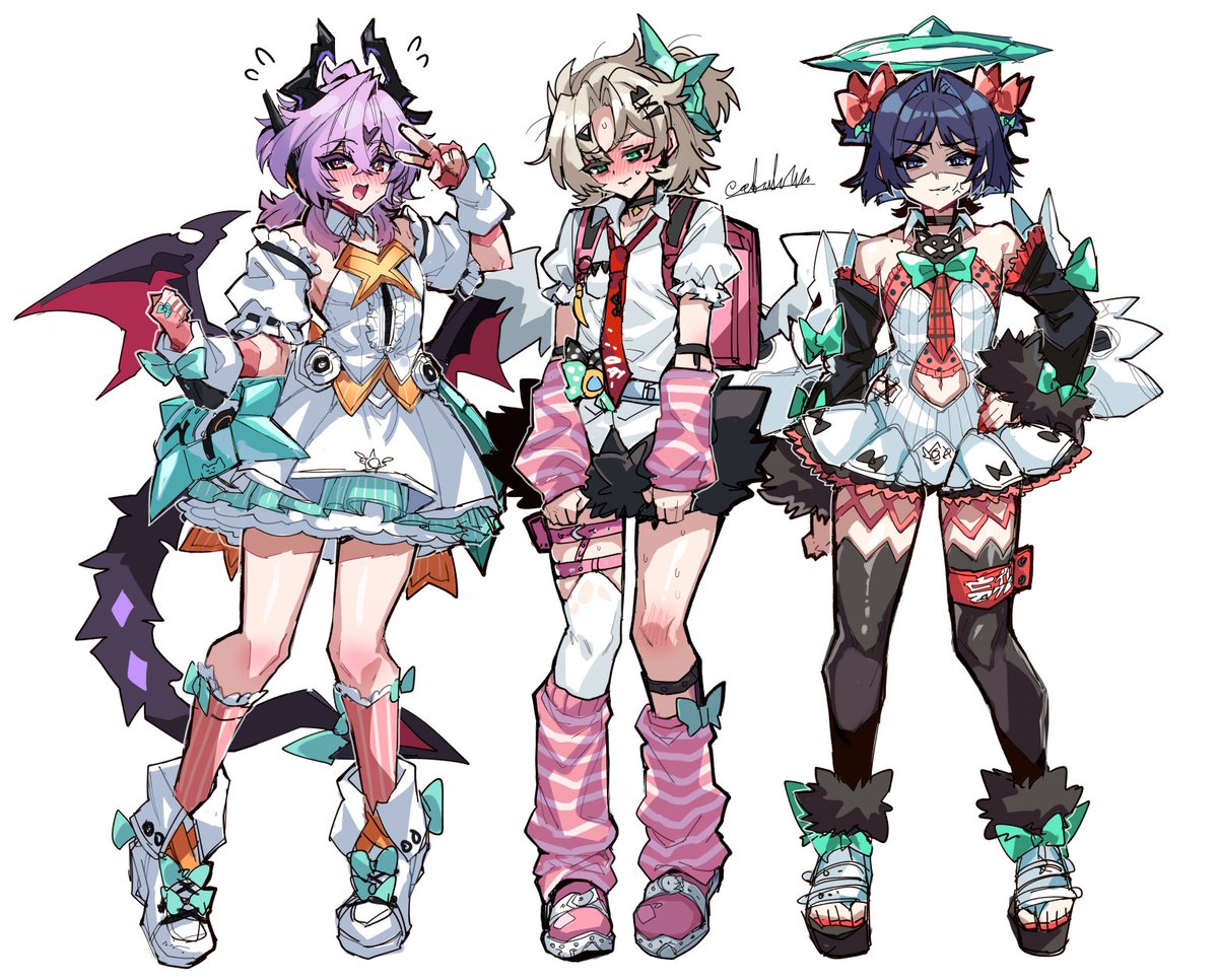 haoro_AS's tweet photo. 若干キツい三人が見たくて描きました。 https://t.co/0Vozfh37ut