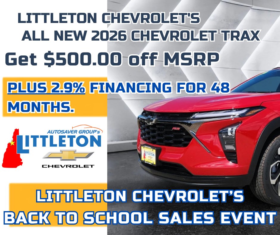 LittletonChevy's tweet photo. 2.9% Financing....Our team has been talking to Chevrolet for months to come up with a plan to offer a better deal on financing for our community and beyond and here it is...2.9% for 48 months plus get another $500.00 off MSRP. Now this is... Trax....https://t.co/iufgOv5QCj https://t.co/Z1g0BX0mD0