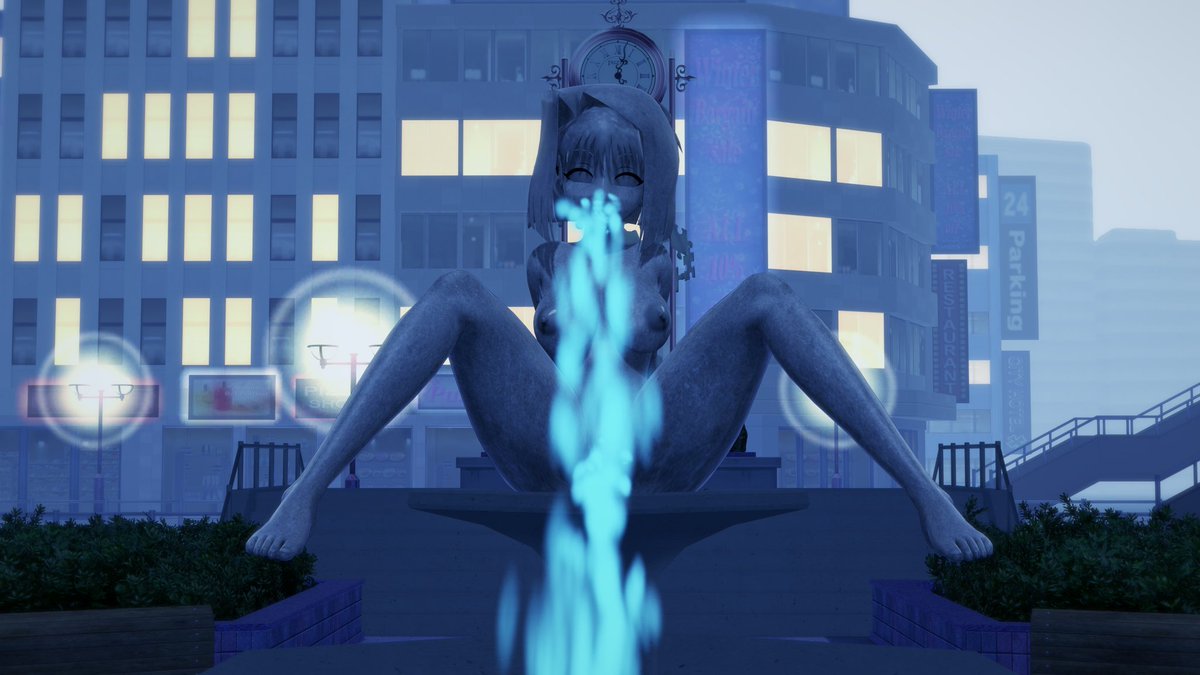 MetallicZoneGT's tweet photo. Anonymous suggestions from The Box:
An unlucky duelist installed in a fountain and two Zhu Yuans in different materials, both as statues.
#petrification #asfr #vitrinization #固め #石化 https://t.co/MADu6SlTaJ