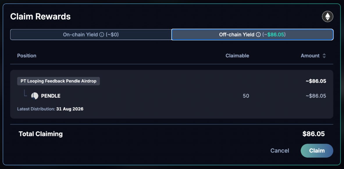 pendle_fi's tweet photo. The ethereum:0x808507121b80c02388fad14726482e061b8da827 rewards for the best PT Looping Feedback have been sent out.

Big thanks to everyone who took the time to share their thoughts and help make Pendle better 💙 https://t.co/55cDknyGsj