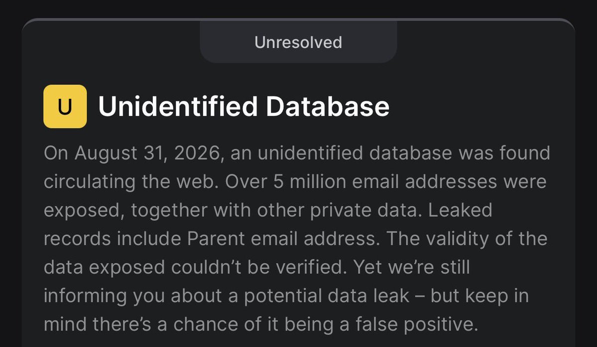 Mermailapp's tweet photo. NordVPN states that 5 million email addresses got leaked. This is why everyone is getting "hacked" today on X

As AI agents begin sending messages, accessing services, making payments, and completing tasks for us, protecting human accounts is no longer enough.
AI agents should not operate directly through our personal identities.

They need their own verifiable identity, limited permissions, clear audit trails, and instant revocation.

Protect the agent. Protect the human.