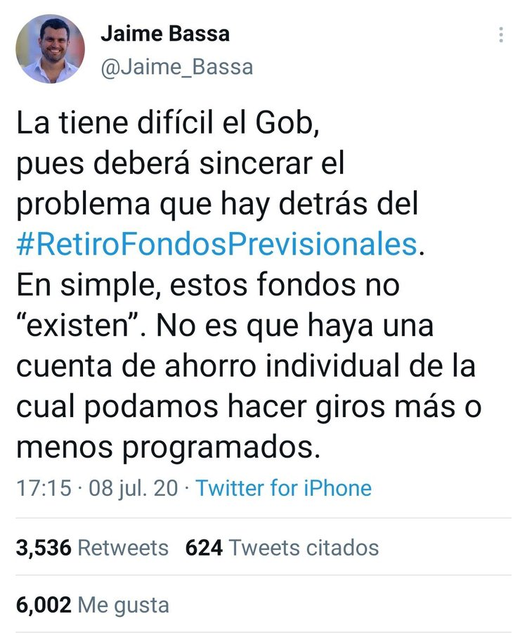 Jou_Kaiser's tweet photo. @Jaime_Bassa Menos mal que la ley penal no es de aplicación retroactiva, cierto diputade? https://t.co/Ny4eCKitn2