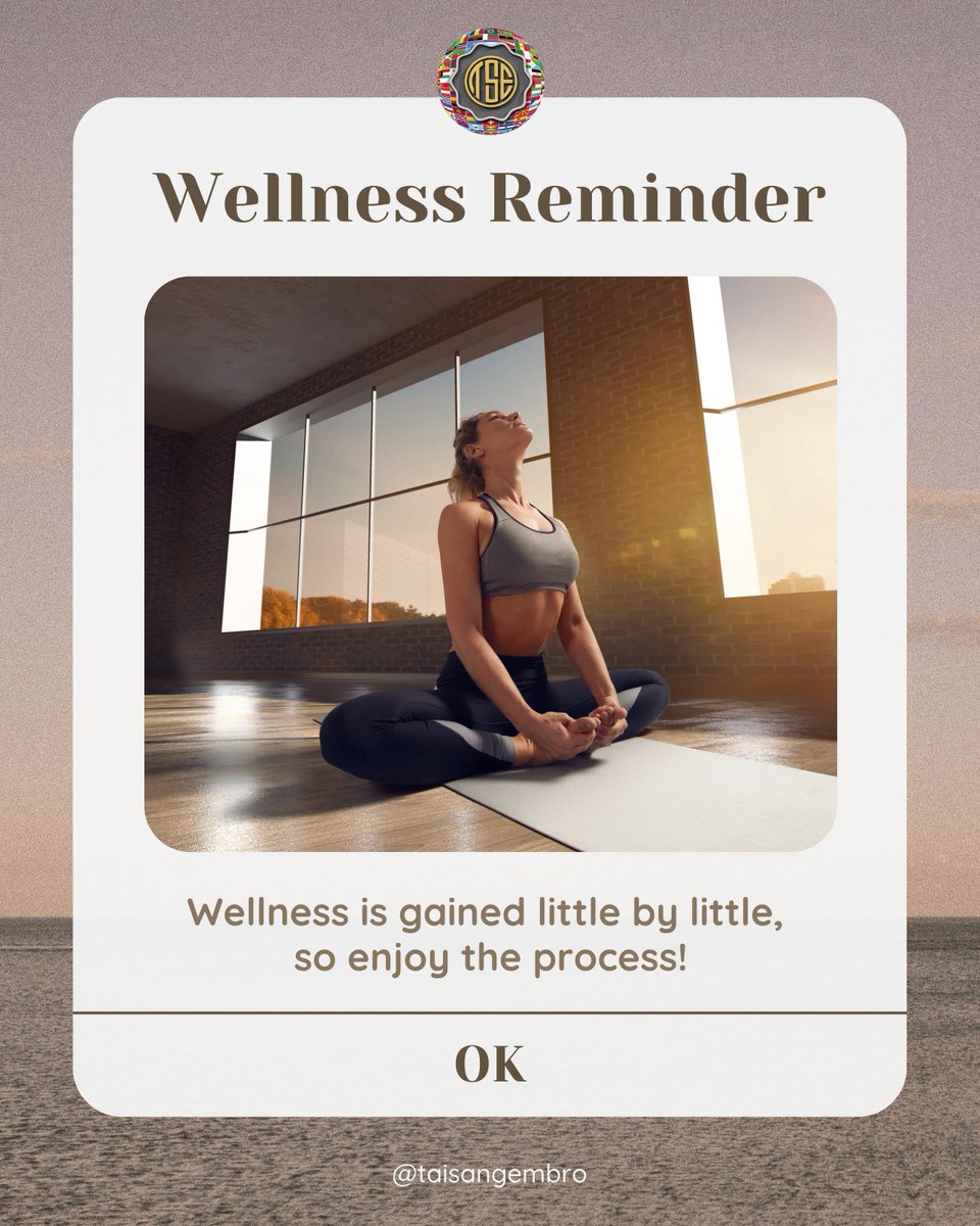 TaisangMKT's tweet photo. 🌿✨ WELLNESS JOURNEY ✨🌿
Wellness grows little by little. 💚
Take your time, enjoy the process, and celebrate every small step forward. 🌱
Small steps. Positive habits. A healthier you. ✨
#WellnessJourney #HealthyHabits #SelfCare #PositiveMindset #EnjoyTheProcess https://t.co/4nH3mrAl4V