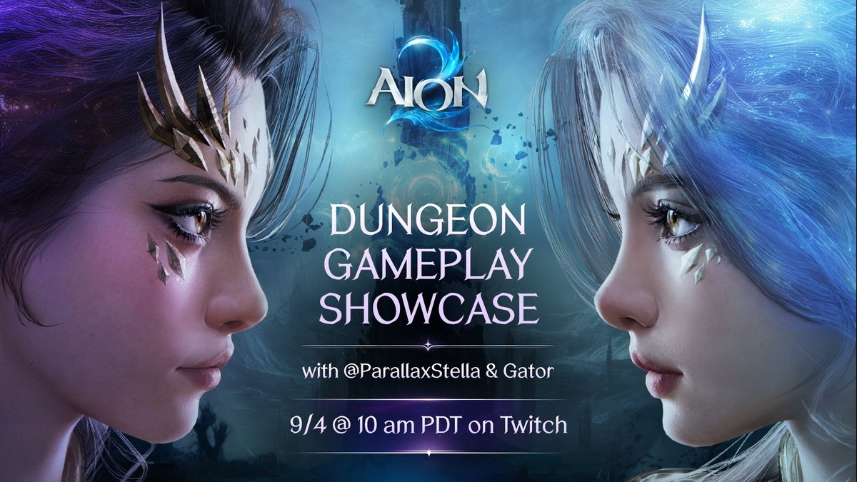 AION2Official's tweet photo. Ready to take flight in AION 2? Join AION 2 Dungeon Live Gameplay Showcase with @parallaxstella on September 4th at 10am PDT. 

🪽Follow AION 2 on Twitch https://t.co/I4GmUOZ3lZ #AION2 

#AION2Global #MMORPG https://t.co/rUdubjaW1Q