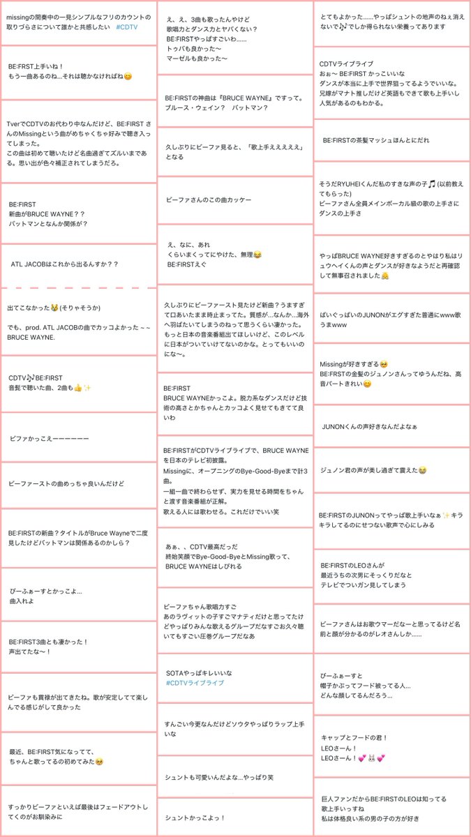 thefirst_yolo's tweet photo. 先日のCDTV感想まとめです🙌🏻
マゼ→ビファの順番です☺️
全部で4枚あります〜！ https://t.co/oPPiWgO8oN