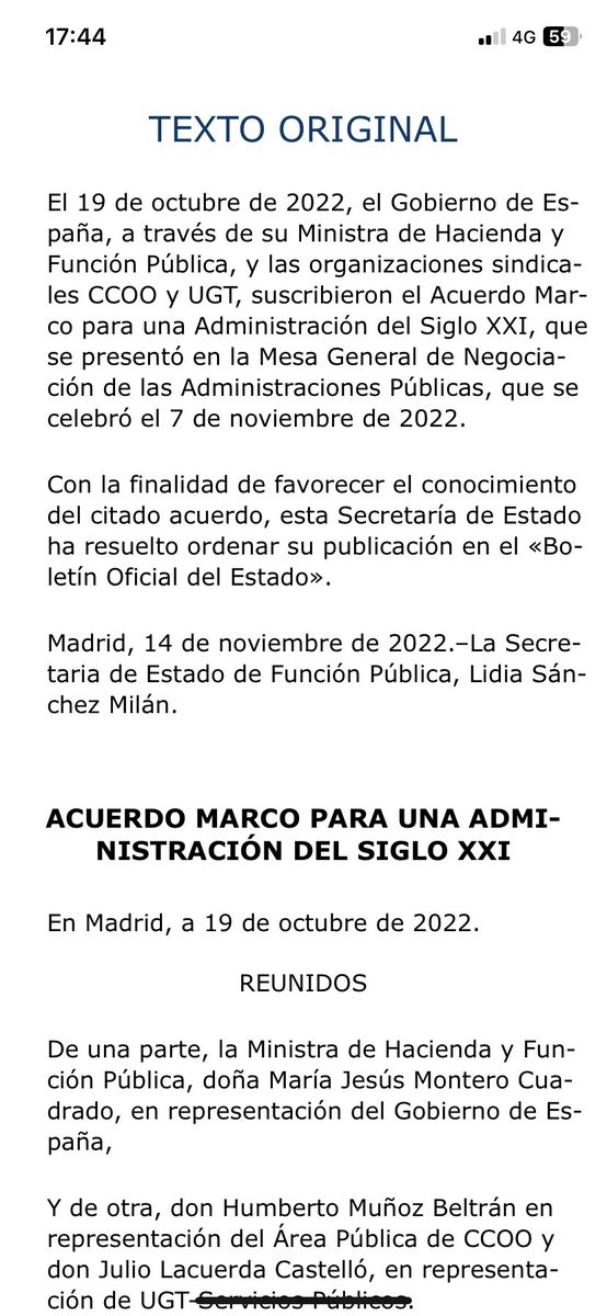 Aladina766's tweet photo. Otros acuerdos firmados NI LOS CUMPLE….. Como el caso del punto 4 del ACUERDO MARCO PARA UNA ADMINISTRACIÓN DEL SIGLO XXI
https://t.co/6OZK2qO6jf https://t.co/YYHfFXO32c