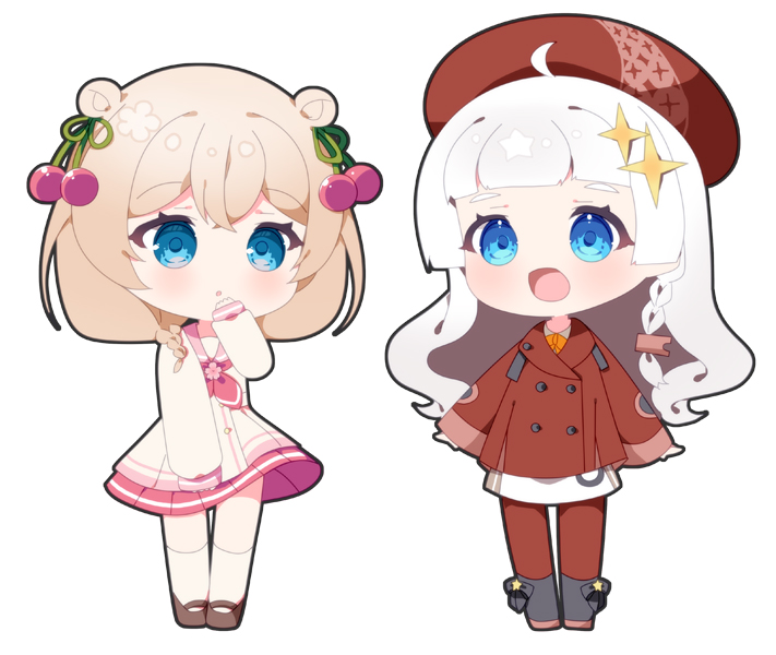 itogutidayo's tweet photo. 声音で頒布するアクキーの絵柄です！
しゅおちゃんあかりつぼみちゃんはセット限定です！ https://t.co/XNnM1GUVDp