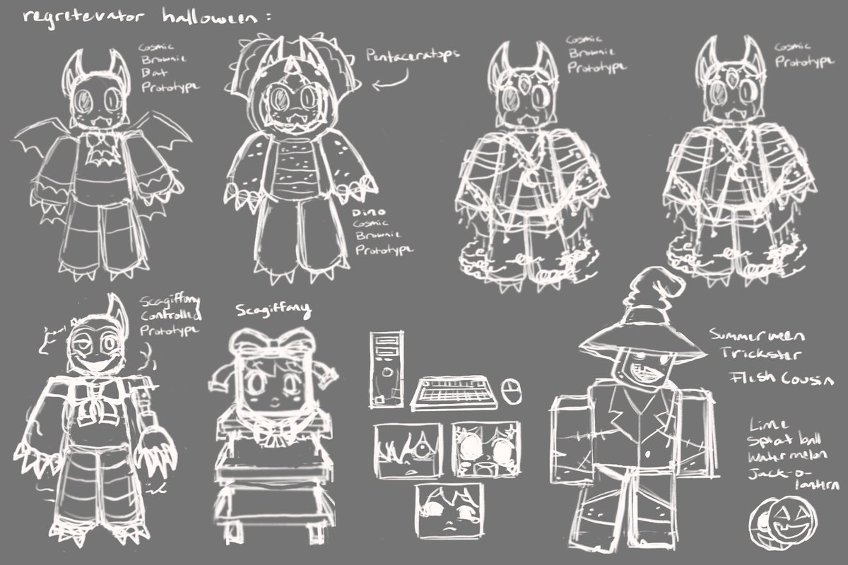 fuzzy_gems's tweet photo. #regretevatorhalloween I shouldn’t have procrastinated but here’s what I got so far 

I hope I can get these at least colored.. https://t.co/zIIYiX7ALr