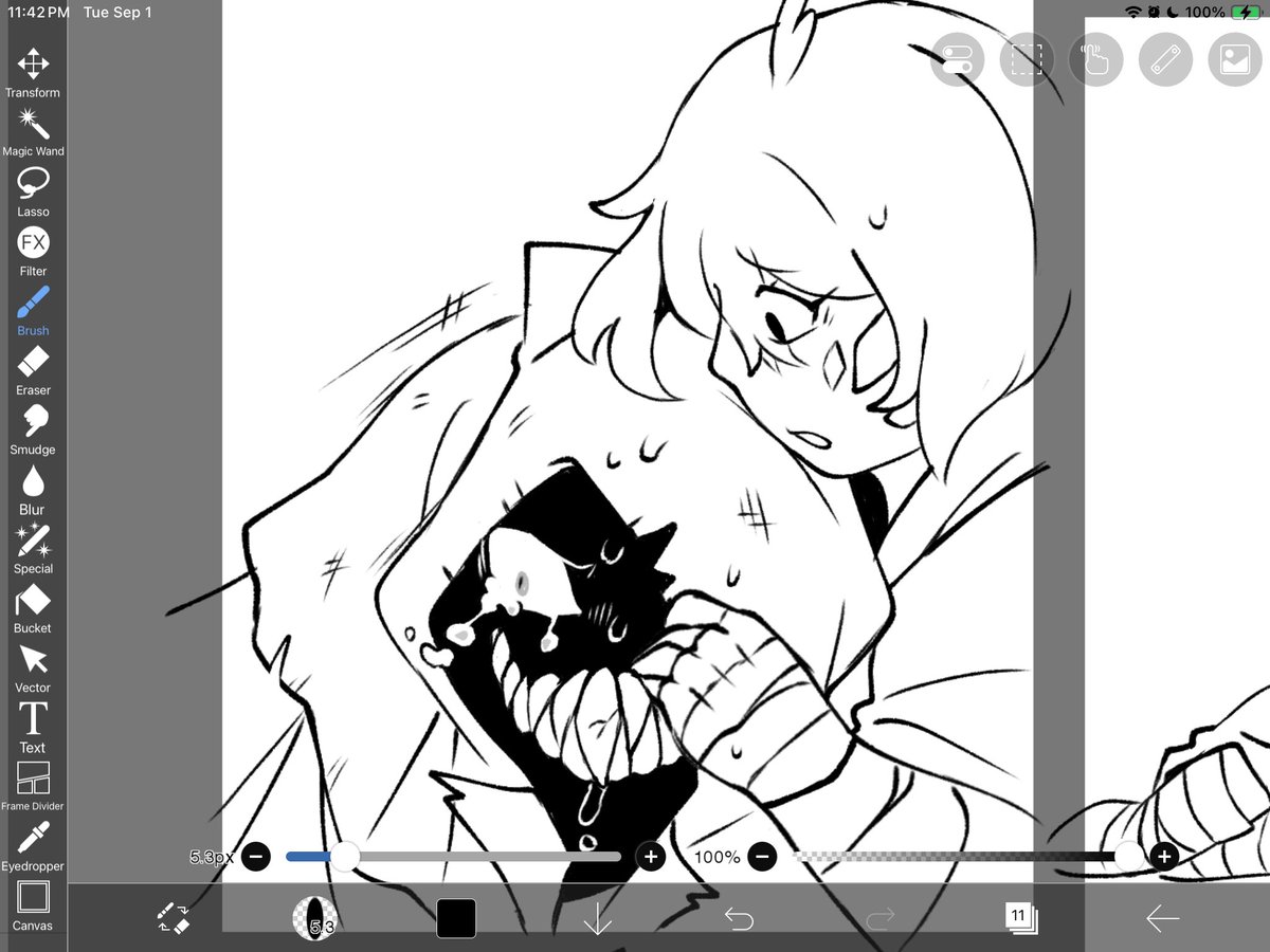 MildMarshMellow's tweet photo. i got sad drawing this midway like aw😢aww red…. (i say as though i am not the one drawing it lol) https://t.co/Yk7A1xMk8Y