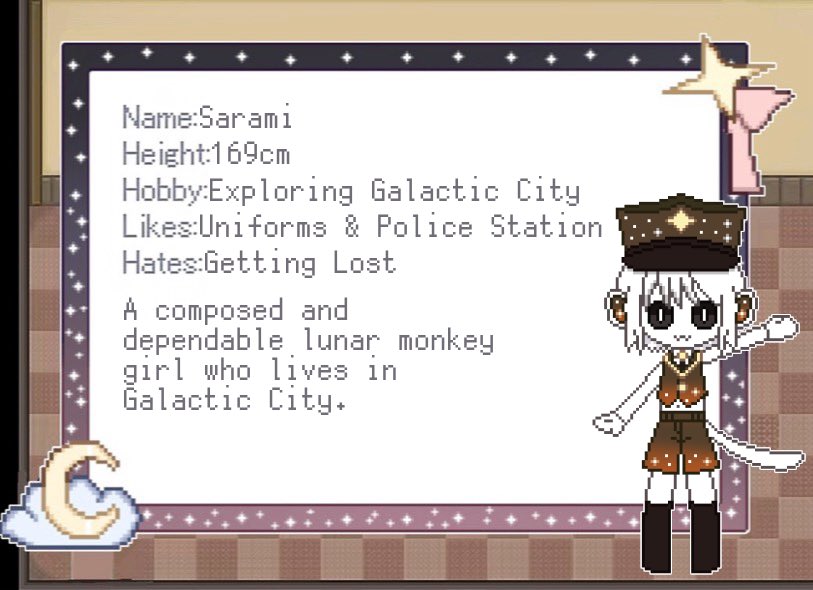 Haris24Ratna's tweet photo. @cookiemonstour1 Lunar Cities Sweet Dream Character Profiles Part 5🌃🎑 #Funamusea #Okegom #FanGame #RPG #Adventure #LunarCitiesSweetDream #Profile #Sarami #Hinoto #Butaro #Tenbina https://t.co/iEIrZcvhoL