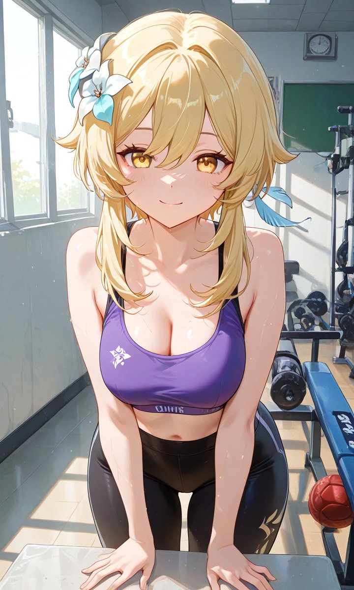 PanchoKurosaki's tweet photo. Lumine en un conjunto deportivo se ve hermosa https://t.co/DWIJldF8ZM