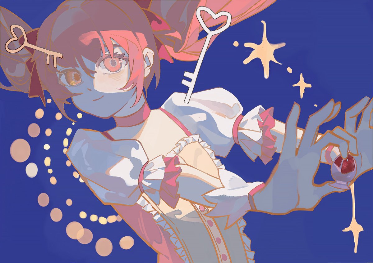 Lietlan1231's tweet photo. #魔法少女まどかマギカ
同一个角色，左边是我三年画的，右边是我刚刚完成的 https://t.co/TgQN2xPymT