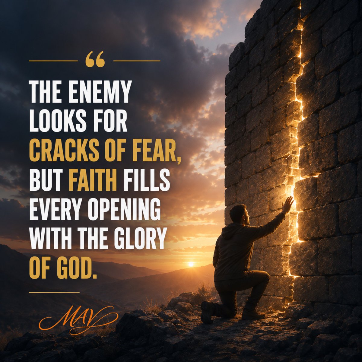 M_A_Varughese's tweet photo. Fear may reveal the cracks, but faith makes room for God’s glory to shine through.

#Faith #GodsGlory #FearlessFaith #TrustGod #MAV https://t.co/nCI9aJSVQP