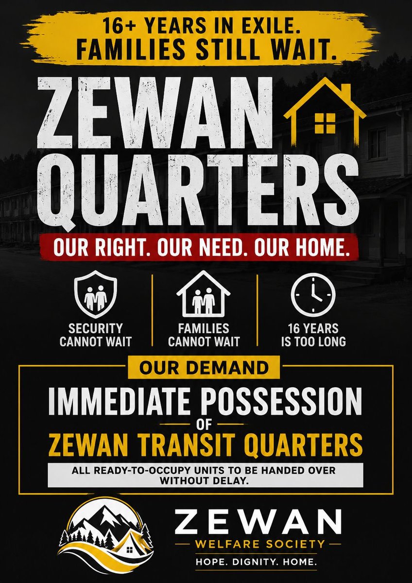 zwn_sgr's tweet photo. 16+ years of displacement. Years of rented accommodation, insecurity, mental agony and uncertainty.

At Zewan, ready-to-occupy quarters can provide the secure accommodation PM Package employees desperately need. Yet families continue to wait while delays continue to cost us peace, safety and dignity.

We need immediate possession of ready quarters at Zewan, not another assurance, not another delay.

Security cannot wait. Families cannot wait. 16 years is too long.

@narendramodi
@nityanandraibjp
@bandisanjay_bjp
@prashantias2001
@RnBkashmir
@WorksDepartment
@OfficeOfLGJandK
@CM_JnK
@JKRRCM
@LokBhavanJandK
@HMOIndia
@DivComKash @hello_anshul
@News18Kashmir
@MehboobaMufti
@jkpdp
@IltijaMufti_
@BJP4India
@handu_rake9885
@DrSJaishankar
@manojsinha_
#Zewan #PMPackage #SecureAccommodation #SafetyFirst #16YearsIsTooLong