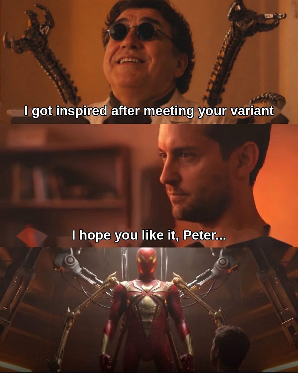 Warthunder95's tweet photo. Ohhhh.... My..... 

#avengersdoomsday
#doomsday
#spiderman
#ironspider https://t.co/OK2hp04YHX