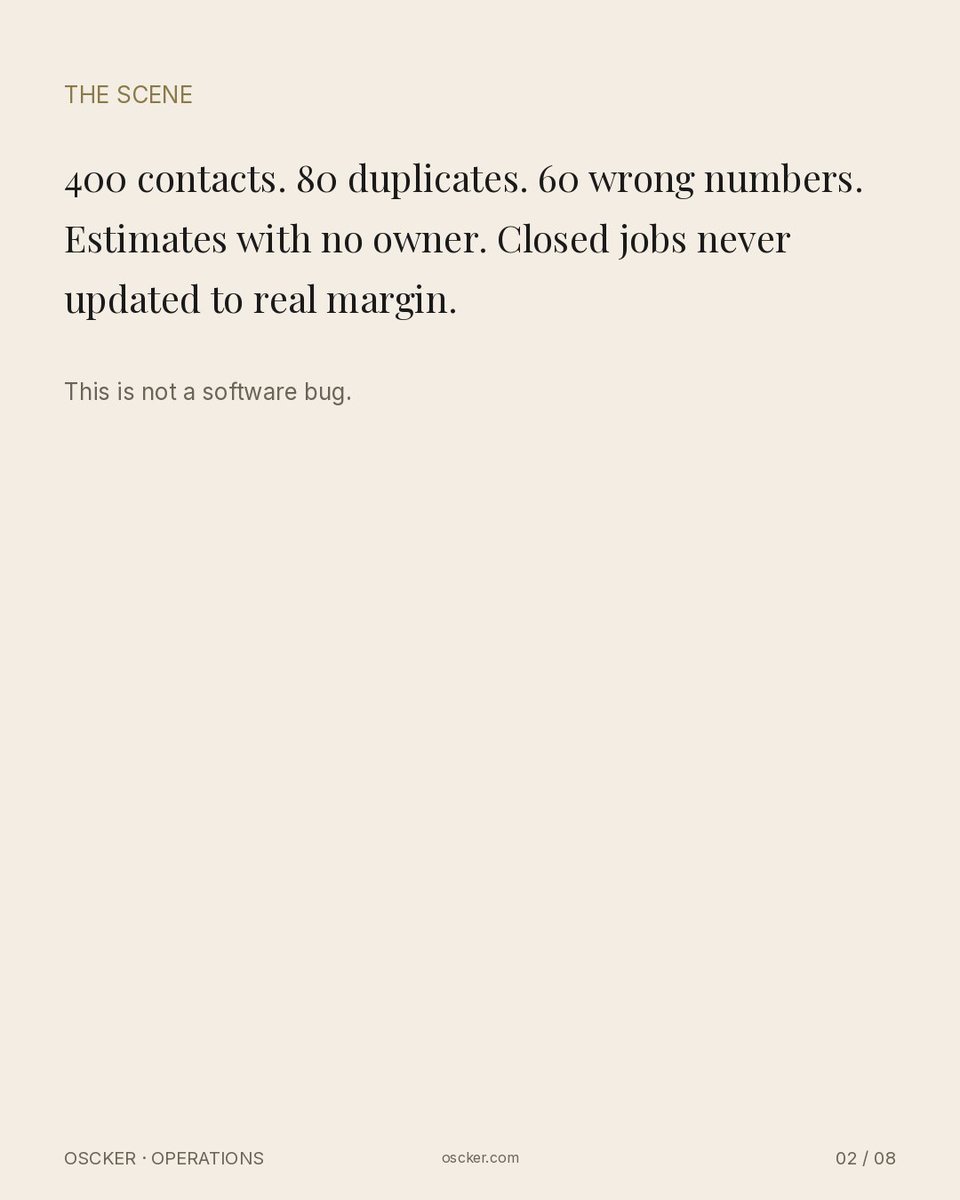 OsckerOps's tweet photo. Your CRM is working.
That's the problem.
It is reflecting the process you gave it. https://t.co/9CFxXe9669