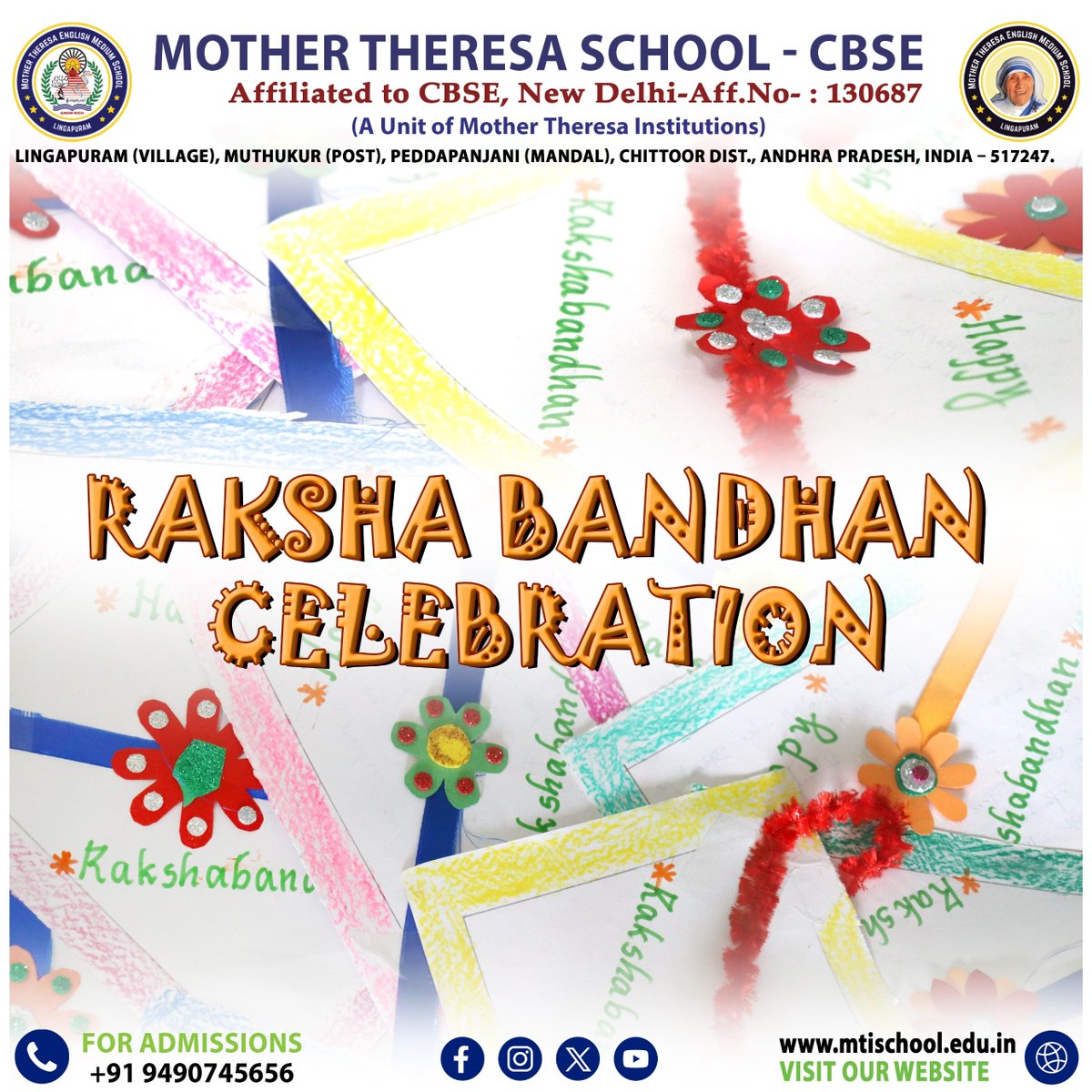 MTEMSchool's tweet photo. “Tiny Hands, Big Love – Celebrating the Beautiful Bond of Rakshabandhan!” - Pre primary celebrations. https://t.co/THGrplNz0d