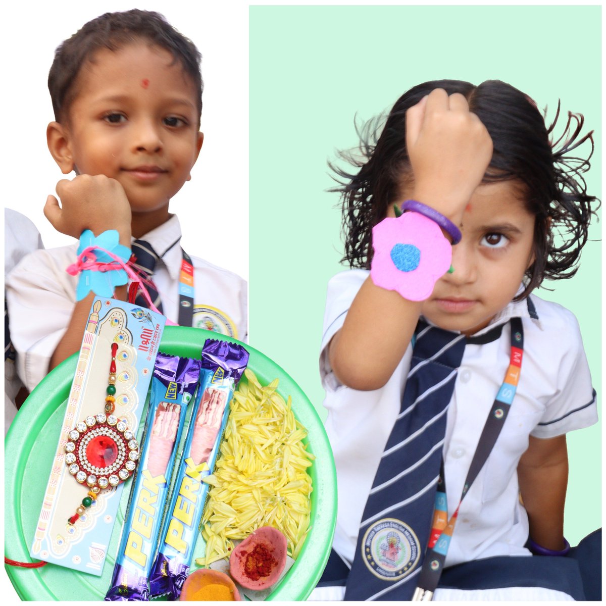 MTEMSchool's tweet photo. “Tiny Hands, Big Love – Celebrating the Beautiful Bond of Rakshabandhan!” - Pre primary celebrations. https://t.co/THGrplNz0d