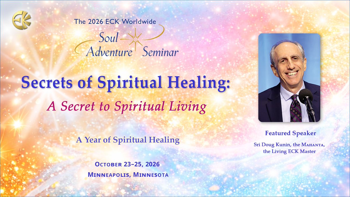 Eckankar_BC's tweet photo. 2026 ECK Worldwide Soul Adventure Seminar

Experience, grow, discover!

You are invited!!
Fri., Oct. 23, 9 am to Sun., Oct. 25, 10 am
Minneapolis Convention Centre
1301 2nd Ave. South, Minneapolis MN 55403

Details:  https://t.co/xPanW5VhjN https://t.co/AeAi447v8n