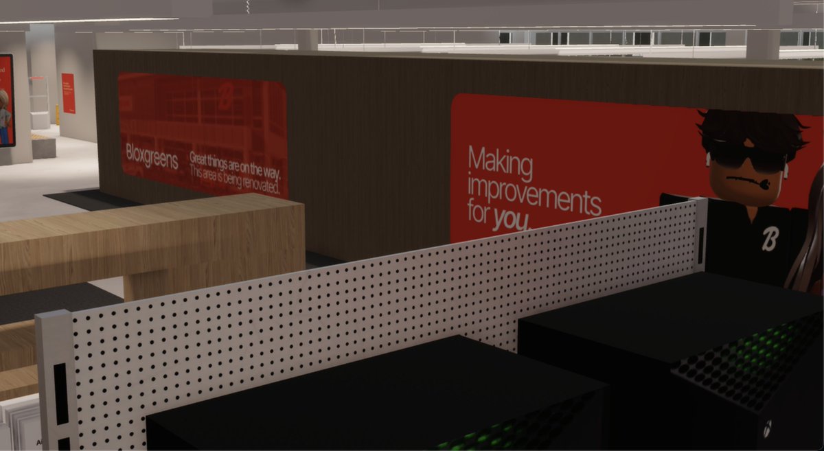 bloxgreens's tweet photo. We're wrapping up our store build improvements &amp; renovations project with a final touch. See this new area with an entirely new selection of products to browse soon. https://t.co/k8jgBElTJU