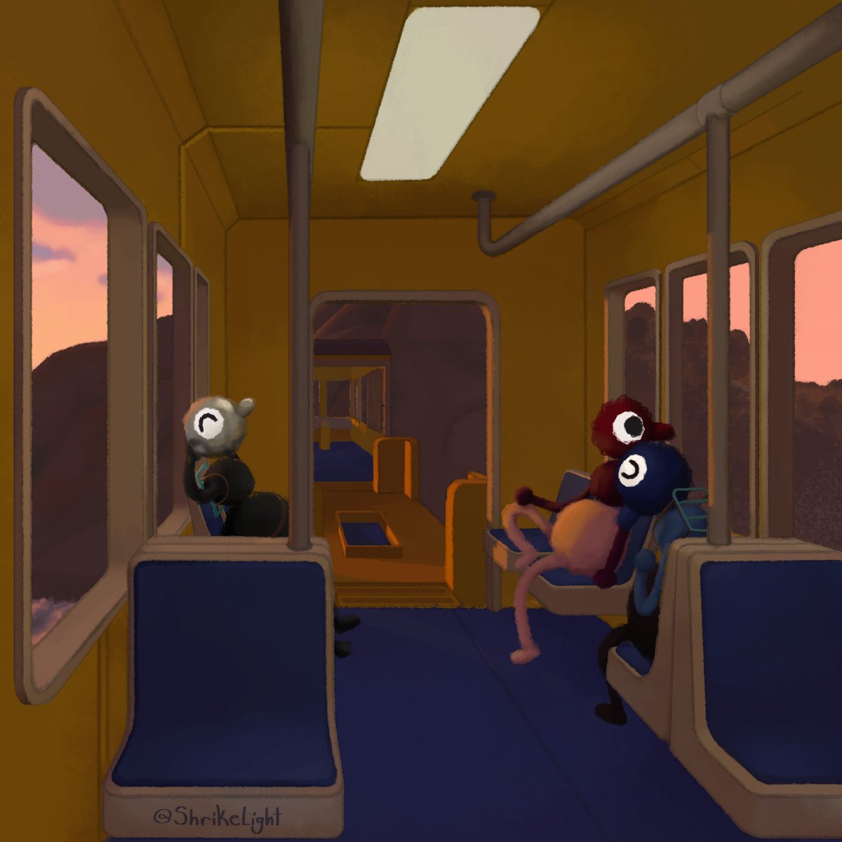 ShrikeLight's tweet photo. I love this game and i hope people love it too (+Just the train cause im proud of that background work) #bigwalk #art #digitalart https://t.co/DUodbt4EM6