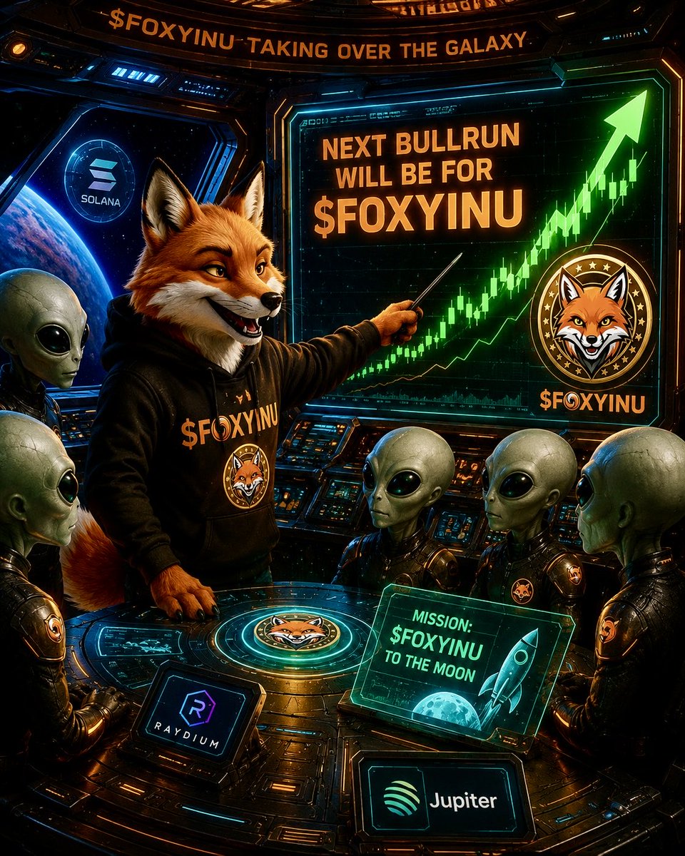 FOXYINU_LORD's tweet photo. 👽🦊 The message has reached the galaxy…

The aliens have been briefed.
The mission is clear:

🚀 NEXT BULLRUN = $FOXYINU
🔥 The trenches are ready.
🌕 The destination: NEW ATHs.

No fear. No FUD. Just BUILD. 🦊💎

$FOXYINU — LET THE BULLRUN BEGIN. 🚀

#FOXYINU #Solana #Memecoin https://t.co/p7vznfcnxK