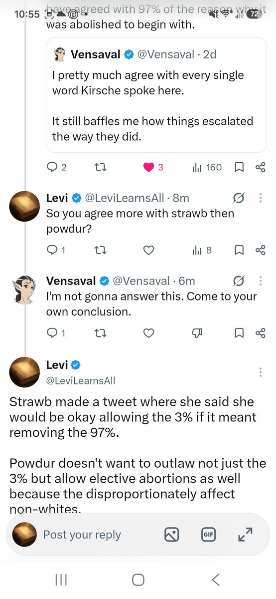 LeviLearnsAll's tweet photo. You can say. That the Christian side is purity testing all you want. But in avoiding discussion about reaching middle grounds and then blocking someone, that's leftist behavior.

Ending the conversation is never the answer. https://t.co/U7buYM6mkZ