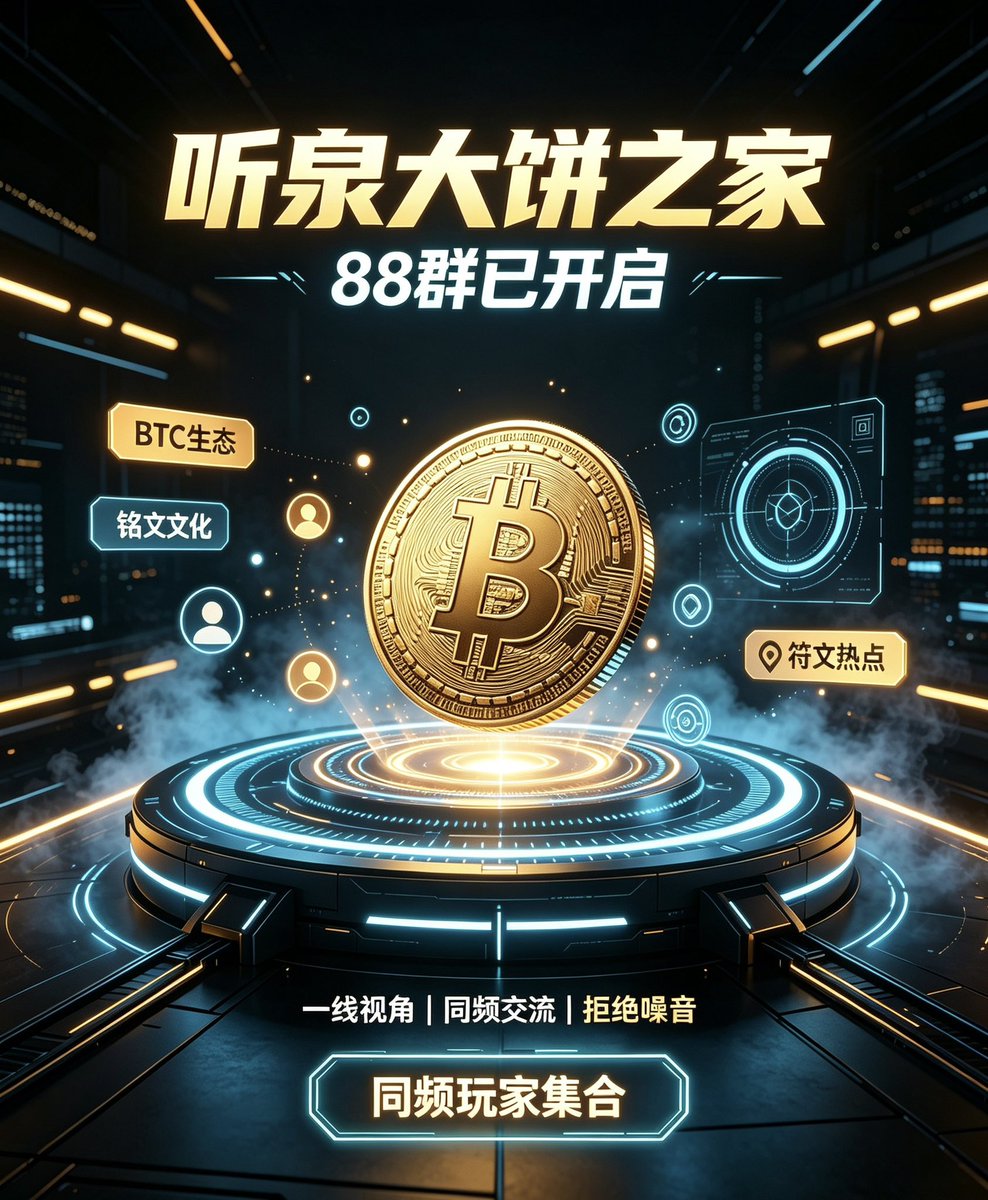RiverSoil131's tweet photo. 📢老k听泉大饼之家 88群全新开启。
从早期到现在，圈子不断壮大，88群就位。
这里只聊大饼生态，铭文、符文行情、链上信息、社群一手视角。
拒绝无效噪音，只聚集同频builder。
#Bitcoin #brc20 ＃大饼生态 https://t.co/fAIf423qUe