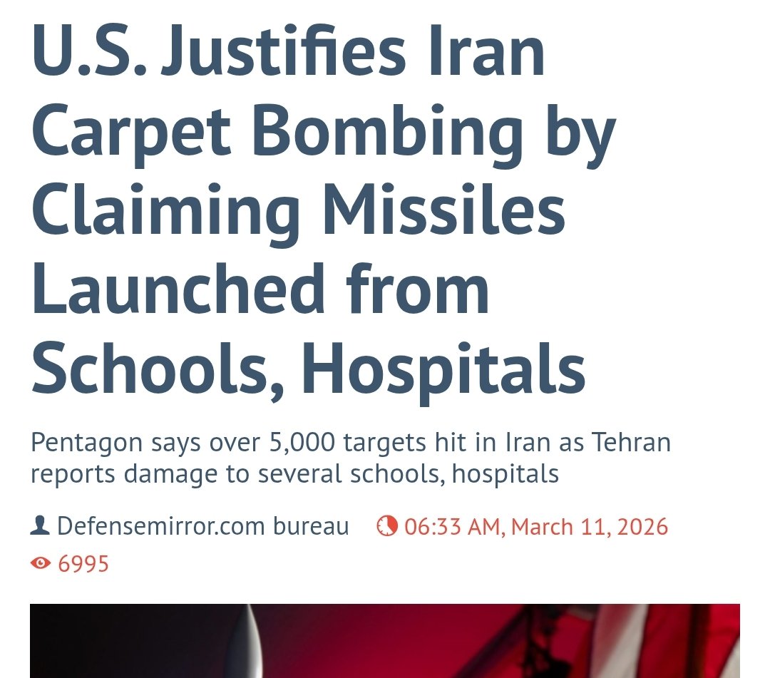 timand2037's tweet photo. Shameless. US carries out indiscriminate bombing of Iran, using the israeli pretext that schools and hospitals are legitimate military targets. Remember Minab168 on the first day of this war? 
https://t.co/avwT8a1f28 https://t.co/lIQWbLxdXS