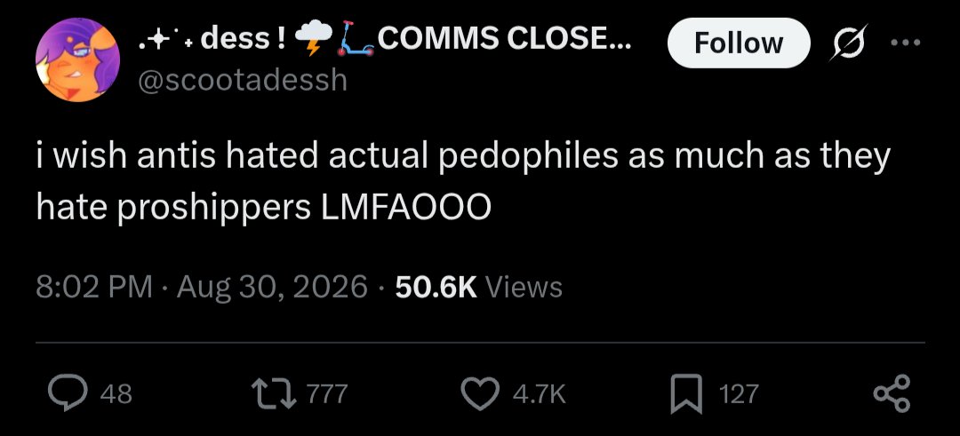 dippindotz_exe's tweet photo. Proshippers will say this and then continue sitting on their ass and encourage minors to make porn of their favorite incest pedophile rape ship https://t.co/dG12mjHmYH