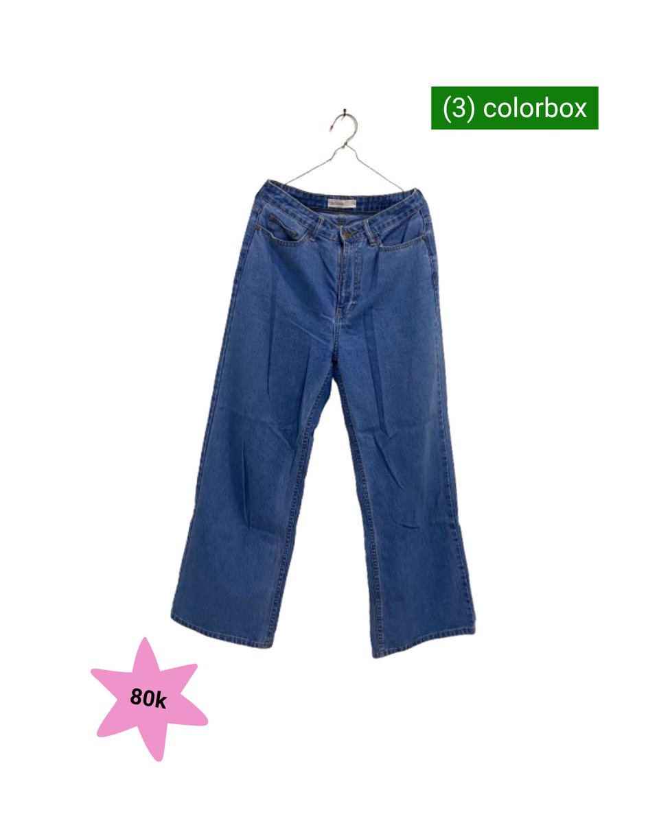 lovedby_reweara's tweet photo. wts colorbox jeans
size 28

💸 80K
🍊 gabisa via oren
📍 surabaya only

💬 condi 80% masih very wearable, modelnya basic wide leg https://t.co/Pg5XMgbEsZ