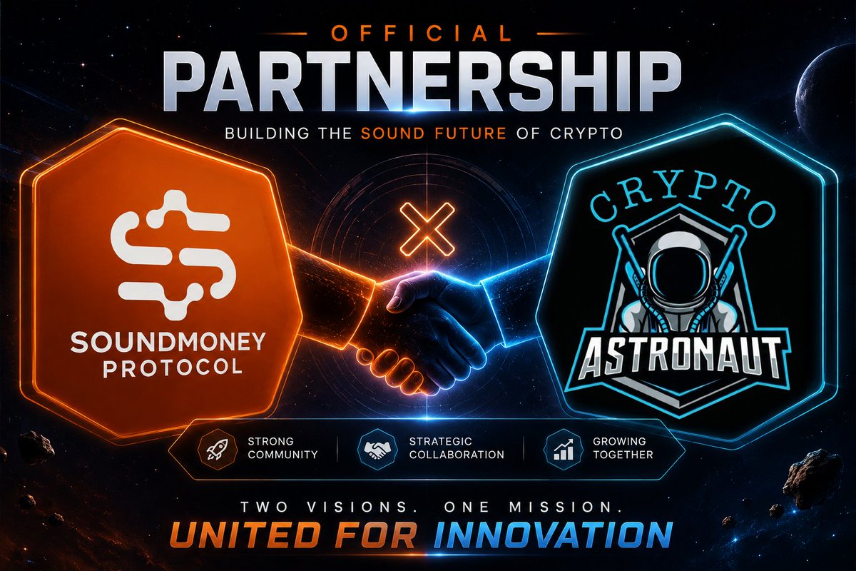 CryptoAs_TW's tweet photo. Esteemed Crypto Enthusiasts,

🩷We are delighted to inform you of our newly formed partnership with Soundmoney protocol . To stay abreast of regular updates, kindly follow our social media platforms.

⭐️ Platform Overview 
SoundMoney Protocol is a Web3 infrastructure project focused on transforming the music and creator economy through blockchain technology.
The protocol aims to create a more transparent and creator-first ecosystem where artists can connect directly with their fans, monetize their content, and receive value more efficiently without relying entirely on traditional intermediaries.

🔗 Sound money all social links 
✅Discord:
https://t.co/Tkb4SNp29g

📱Telegram:https://t.co/vndbIgdYlG

📱Website: https://t.co/yCxc9Gk49c