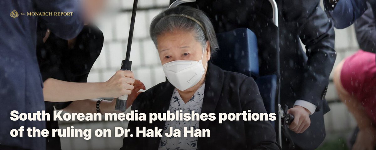 South Korean media publishes portions of the ruling on Dr. Hak Ja Han