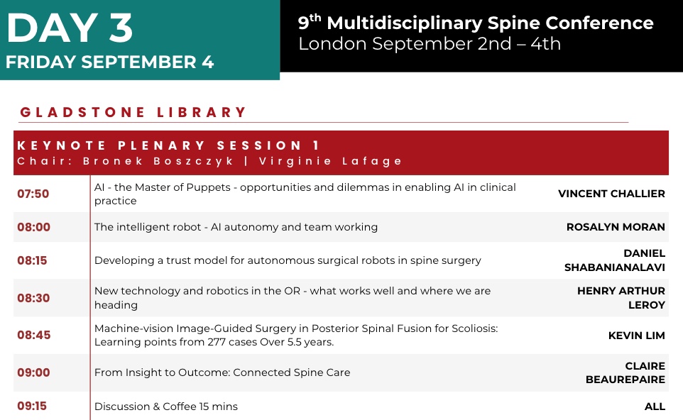Spine_DAO's tweet photo. Meet us in @NSpineUK London this week! @VirginieLafage and @challaire will present the AI suite including LAMINA, VECTOR, SPINAL, A2R in front of 200 international spine surgeons and industry players! Let's onboard and show the utility of solana:spinezMPKxkBpf4Q9xET2587fehM3LuKe4xoAoXtSjR !