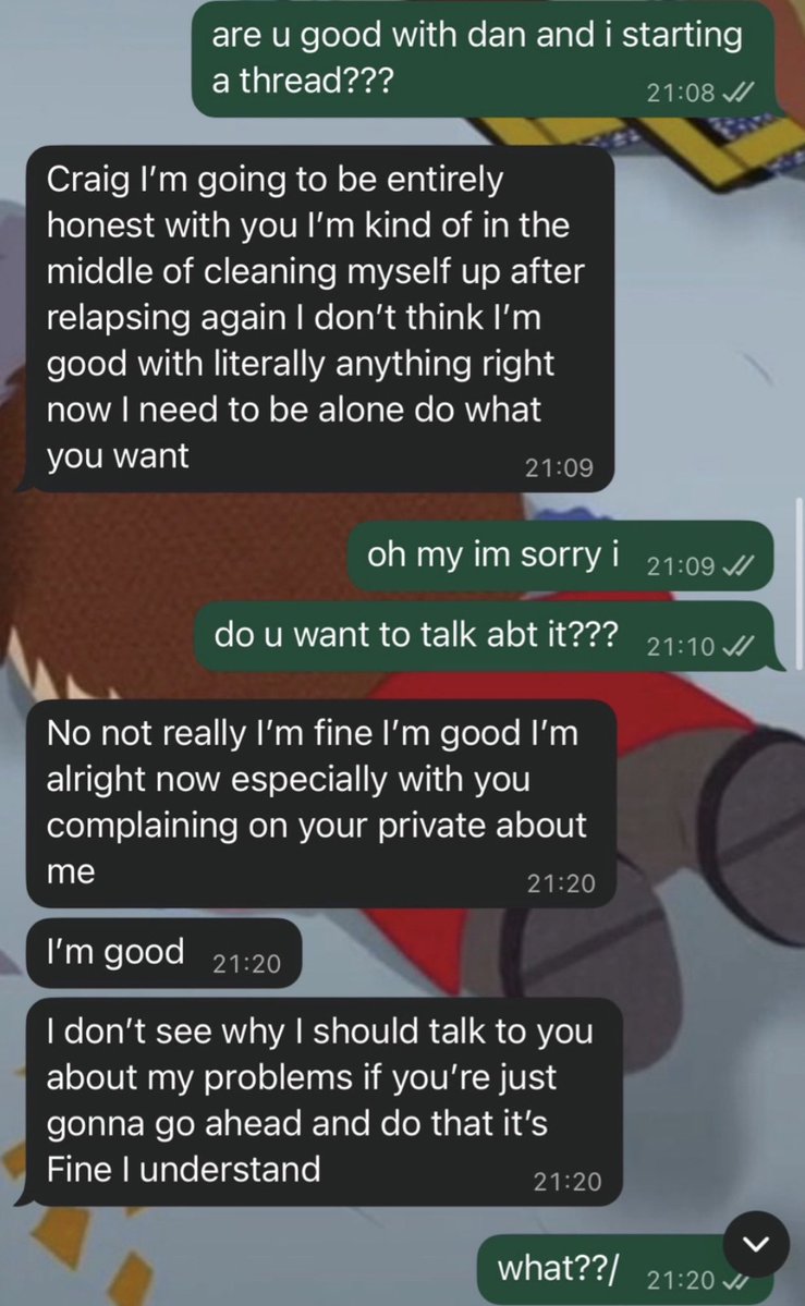 wehatevena's tweet photo. @lazarusrags crazy bitch she literally said this shit THIS IS GUILT-TRIPPING!!! https://t.co/b5xSVINBOm