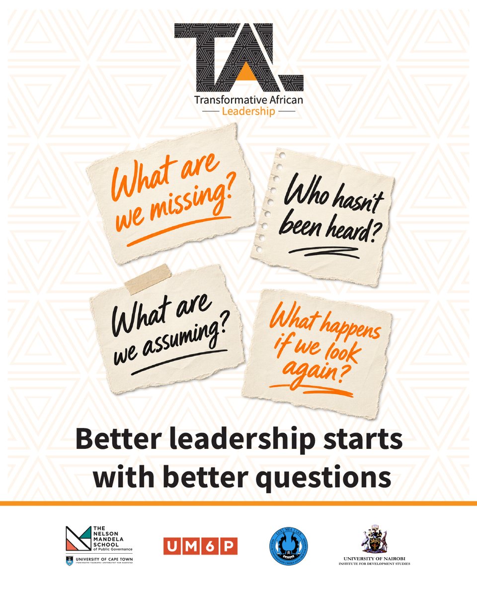 IDS_UONBI's tweet photo. Leadership is not only about having answers.
It is about knowing when to challenge an assumption, make space for another perspective and look at a problem differently.
The right question can change the direction of a conversation, a decision or even an organisation. https://t.co/iRY6GFiPFE