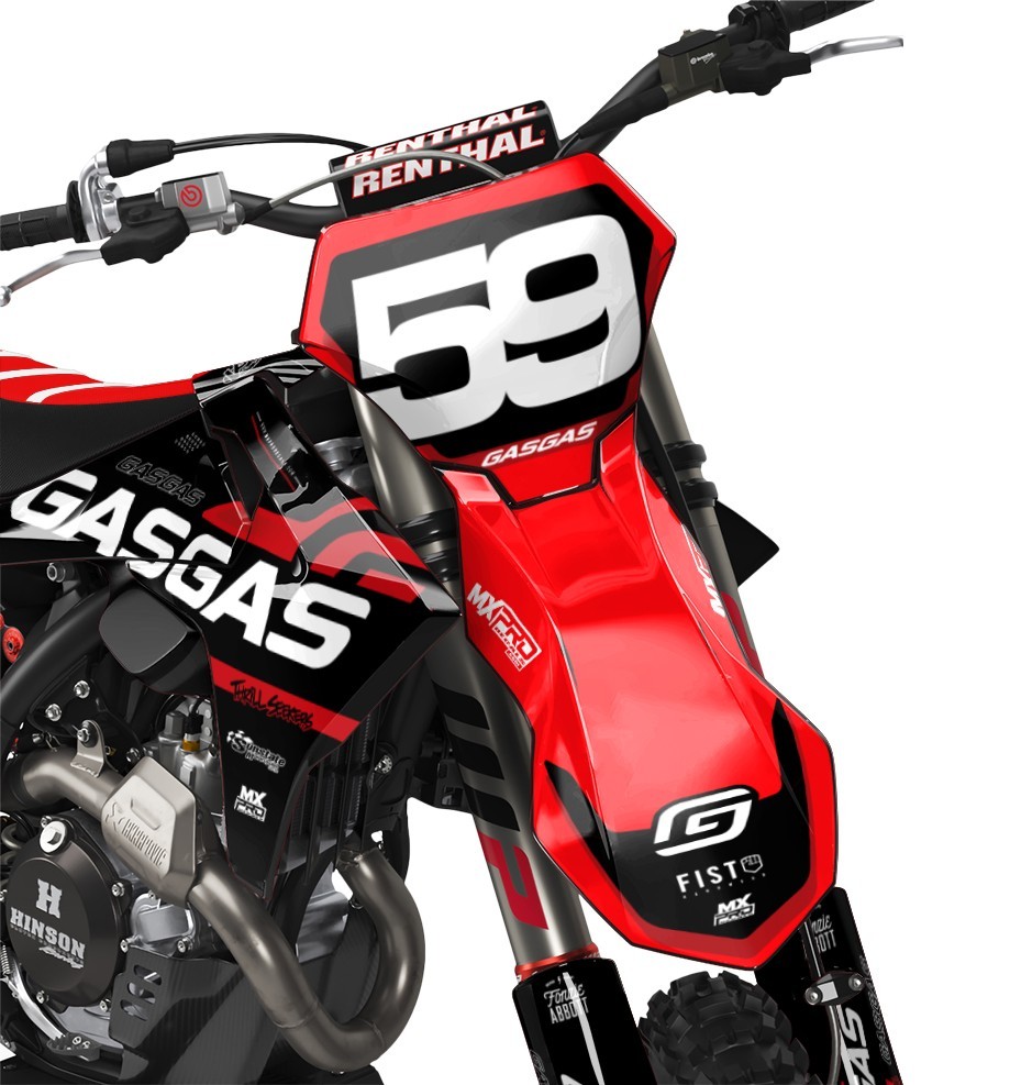StephaneHano0u's tweet photo. Upgrade your GasGas with a sleek, glossy vinyl graphic kit. Designed for 2024–2025 models, it can be personalized with your race number and name. Durable, self-adhesive graphics cover every side of your bike. https://t.co/3pebvPXLZW