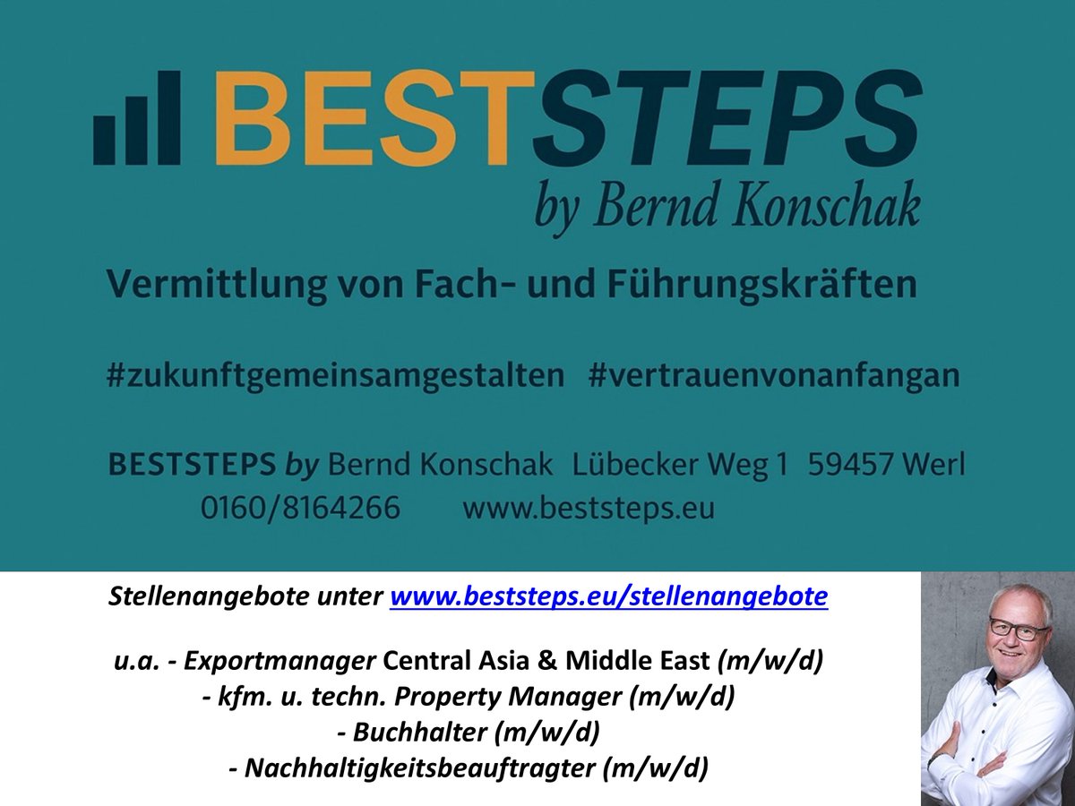 BESTSTEPS_Bernd's tweet photo. 💻https://t.co/Vv1nQwj2M8
#beststeps #personalvermittlung #karrierecoaching #personalberatung #zukunftgemeinsamgestalten💪 #vertrauenvonanfangan #jobs https://t.co/3COA0Kj0MZ