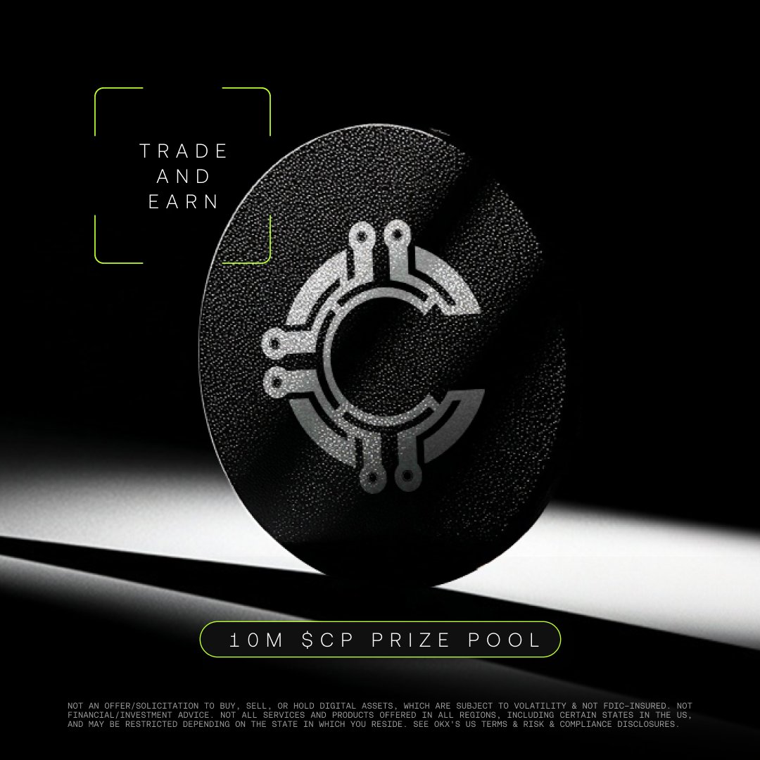 okx's tweet photo. ICYMI: $CP is live in our global Spot markets.

@openprotocolfnd is a unified AI infrastructure platform deployed natively on Base.

Opt in to the 10M CP Trade &amp; Earn event now ↓