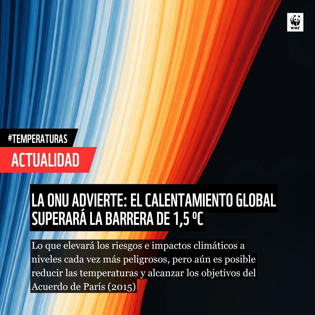 WWFespana's tweet photo. 🌍 Desde WWF exigimos medidas climáticas urgentes para evitar superar pronto los 1,5 ºC

→ reducir las emisiones de forma inmediata
→ abandonar los combustibles fósiles
→ acelerar las energías renovables con criterios ambientales
→ reforzar la adaptación frente a olas de calor, sequías e incendios
→ proteger y restaurar la naturaleza como aliada climática

+ info https://t.co/QM2SJO0N8y