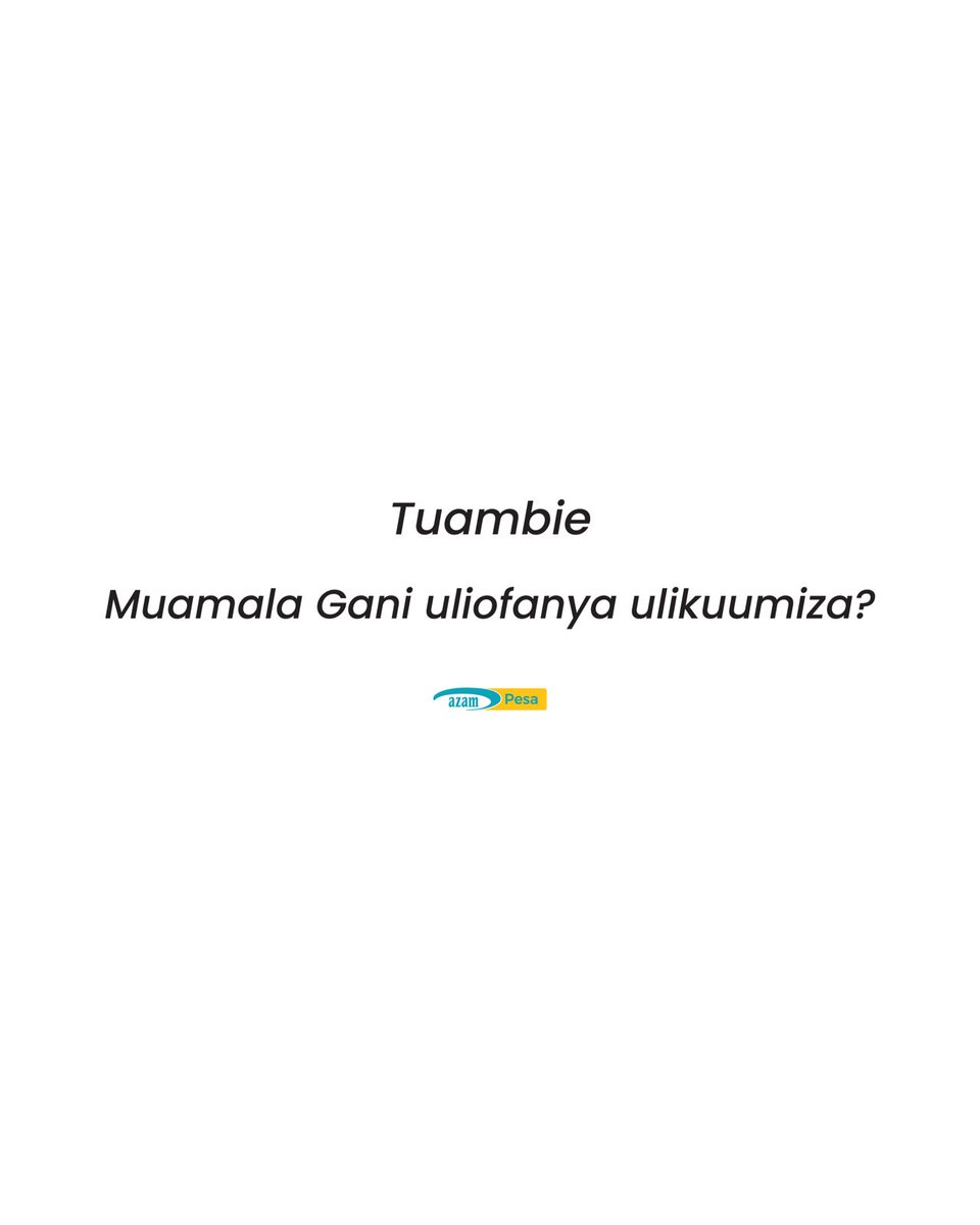 AzamPesa's tweet photo. Tunasikiliza. https://t.co/bxti7wOpGw