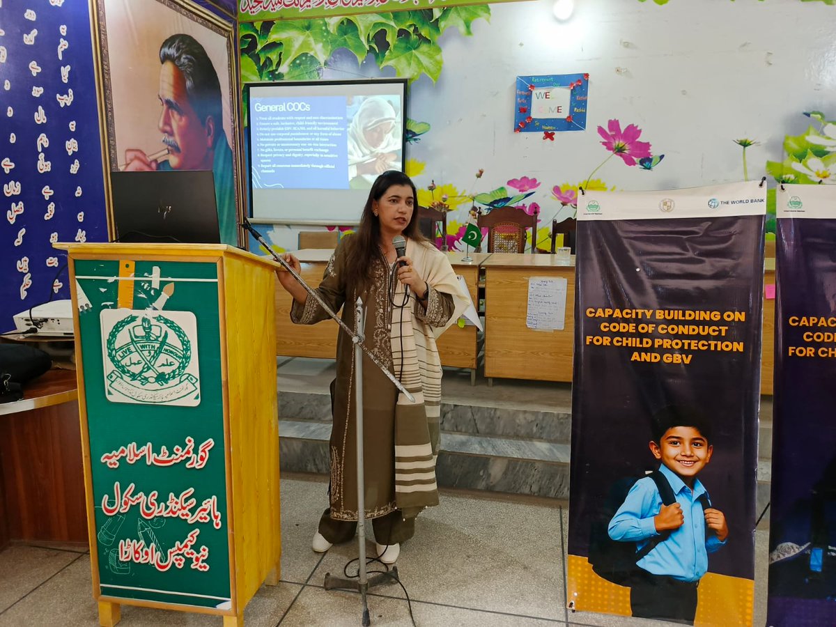 PPesrp2602's tweet photo. Capacity Building on Child Protection &amp; Prevention of GBV

Under the #GRADES Project, in coordination with #PECTAA, capacity building for field formations commenced in Okara, strengthening implementation of Child Protection &amp; GBV prevention measures in public schools. https://t.co/hVk1RhamUs