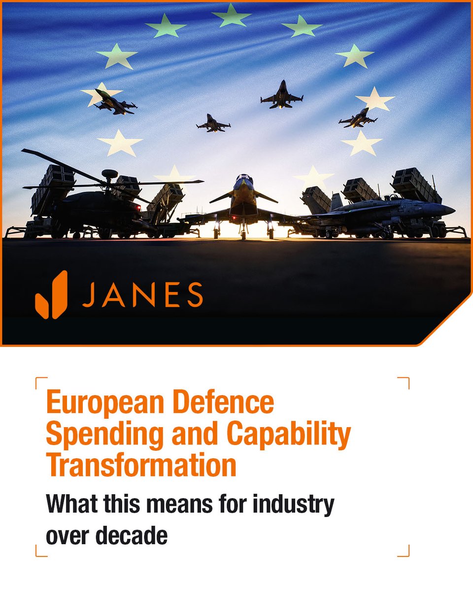 JanesINTEL's tweet photo. European defence spending is entering a sustained period of transformation, with procurement activity expected to exceed USD 3.4 trillion through 2035.  

Download our latest white paper to understand the market opportunities and procurement trends

👉 https://t.co/ApLZkMpYuQ https://t.co/TYvPDArOG7
