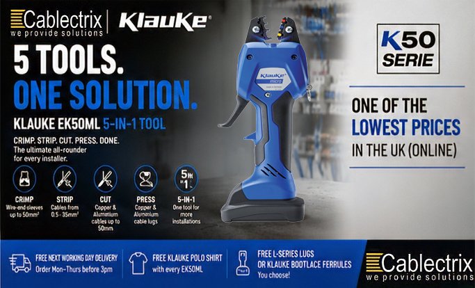 Cablectrix's tweet photo. 5 tools. One solution.
Crimp. Strip. Cut. Press. Repeat.
https://t.co/B33G5yXUy6
OFFICIAL UK DISTRIBUTOR | GREAT PRICES | FREE NEXT DAY DELIVERY | FREE GIFTS
#Klauke #Crimping #Cutting #Stripping #Pressing #OneSolution https://t.co/B1HelURNmw