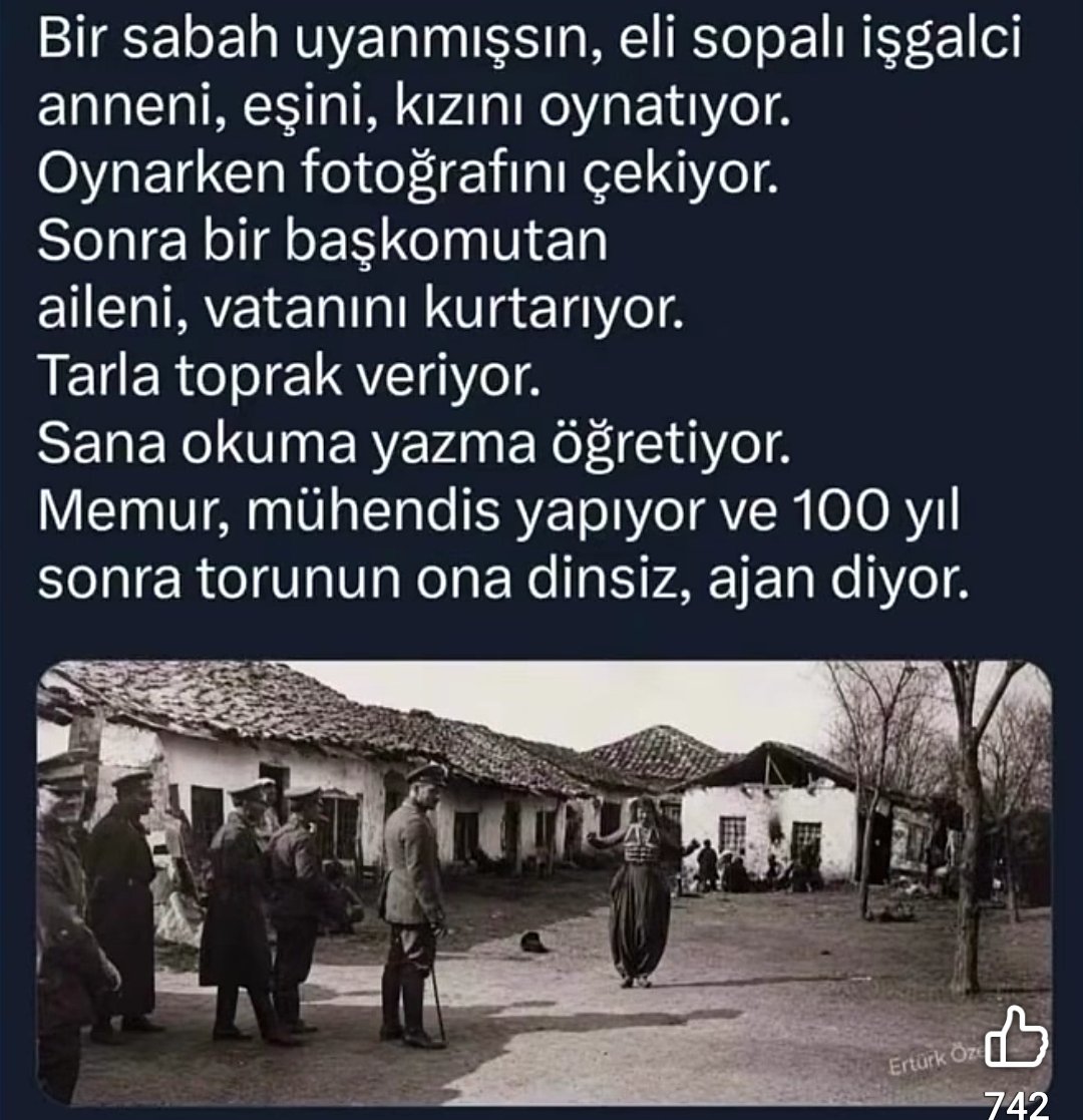 ilhandin69402's tweet photo. @AgahArtvinli Osmanlı kalsaydı sana kalacak olan bir karış memleket diğeri ananı oynatanlar ama onlara düşman değilsiniz hiç bir zaman onlara kötü söz etmezsiniz varsa yoksa düşmanınız Mustafa Kemal Atatürk çünkü siz şrefsz İngilizlerin ardında bıraktığı biçlersiniz https://t.co/VDOQR6e2VR
