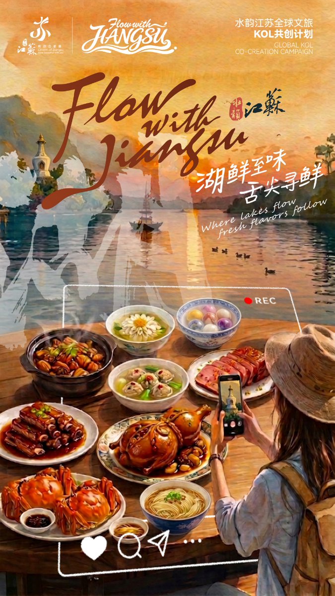 FlowwithJiangsu's tweet photo. Flow With Jiangsu | Global KOL Co-Creation Campaign

Follow the waterways of Jiangsu and capture its flowing beauty through your lens, sounds, flavors and stories.🎼📸📖 https://t.co/fMKoEQQByH