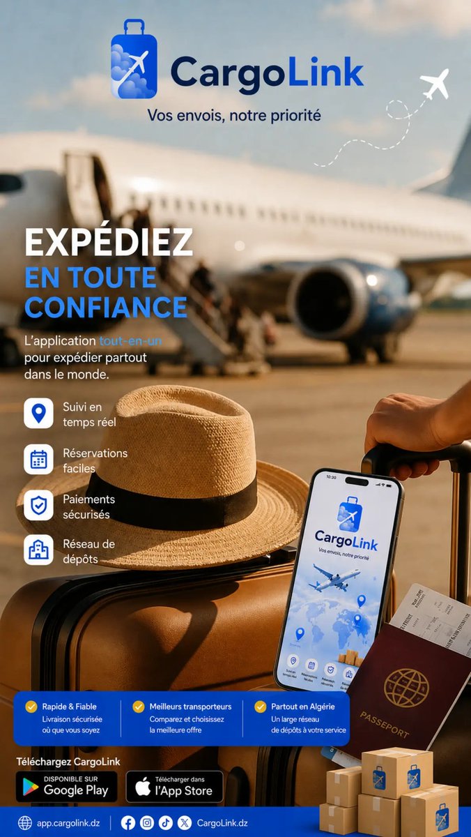 Cargolink_fast's tweet photo. Télécharger depuis playstore https://t.co/RTTHlwcK3T https://t.co/RbAVi5FbH9