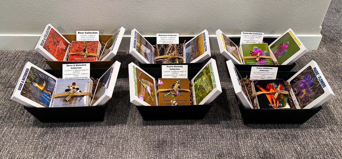prairieguy2016's tweet photo. Box sets of note cards &amp; coasters I’m donating to a fundraiser. You may see them if you’re at the USFWS Prairie Wetlands Learning Center fundraiser in Fergus Falls, MN.
https://t.co/fEEXwHTzbh #photography #nature #wildlife #prairie https://t.co/PvFiAgXuZk