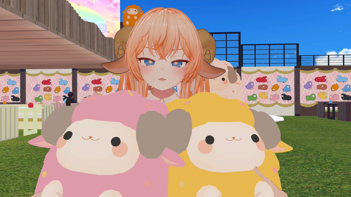 SheepCafe_VRC's tweet photo. ひつじさんと一緒に遊ぶのですメェ！🐑
ほし https://t.co/NdCbntm3R3