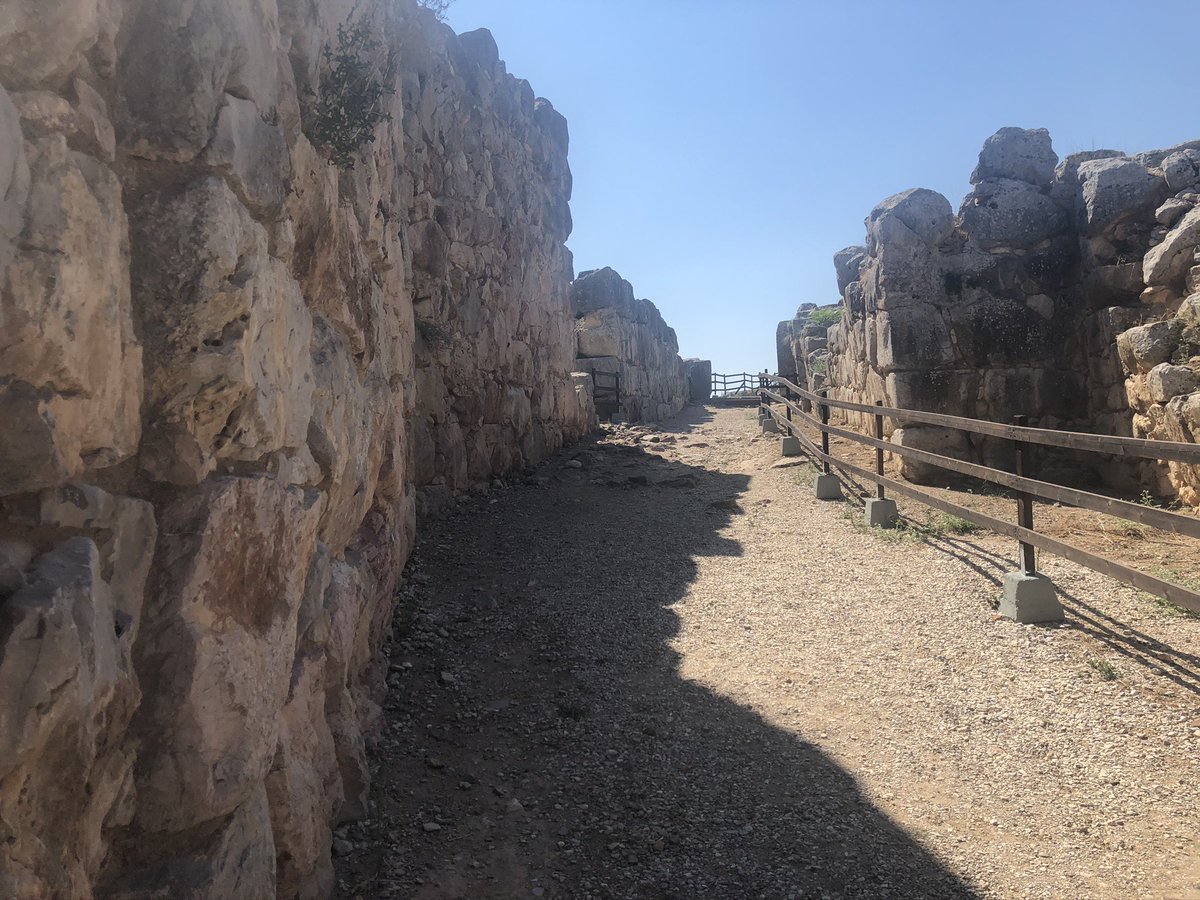 AnnMile71721158's tweet photo. Good morning.Dull and grey.

Mycenea in the Peloponnese is rightly famous but did you know that there is another Mycenean citadel just an hour away?
Tiryns is mentioned in the Iliad as being ‘of the mighty walls’and even today their size and scale is amazing.
Highly atmospheric. https://t.co/GH7gFs9Ucw